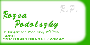 rozsa podolszky business card